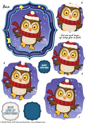 Double Curve Frame Pyramage Topper Tweeto Owl