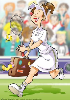 Tennis Suitcase Lady A4