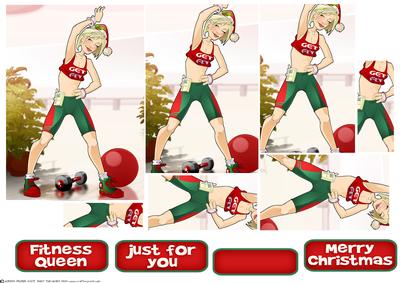 Get Fit Lady Christmas Pyramid