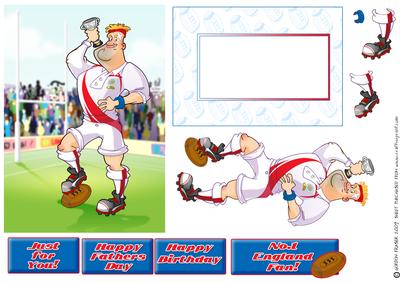 Rugby Dude England Quick Card.