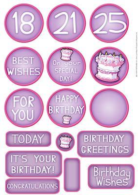 Sammy Sloths Birthday Age and Tag Sheet