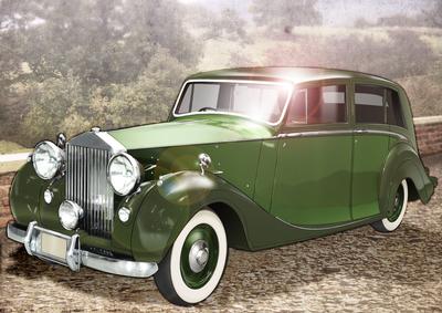 Vintage Art Deco Car (green)