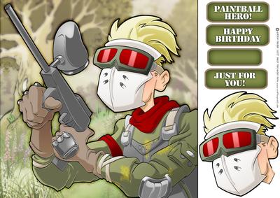 Paintball Dude 8x8 Quick Card