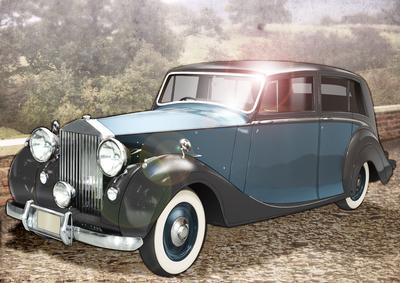 Vintage Art Deco Car (blue)