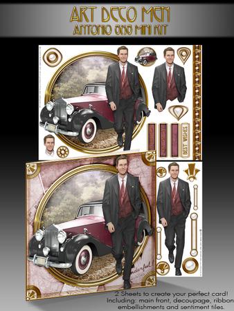 Art Deco Man Antonio (pink) Mini Kit