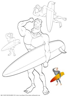 Surf Dude Ii Digital Stamp