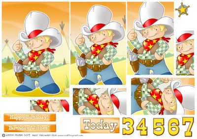 Cute Cowboy Dude Pyramid.