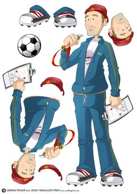 Sports Football Coach Decoupage Sheet