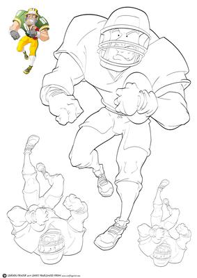 American Football Dude Digital Stamp