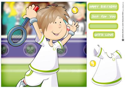 Mini Dude Tennis Star 8x8 Quick Card