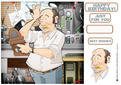 Radio Repair Dude 8x8 Quick Card
