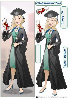 Graduation Lady (doctor) Large Dl
