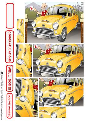 Passed Driving Test Yellow Car Pyramid
