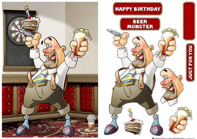 Goatee Beer and Cake Dude