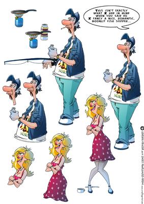 Fish Supper Dude Decoupage Sheet