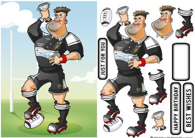 Rugby Dude: Black and White