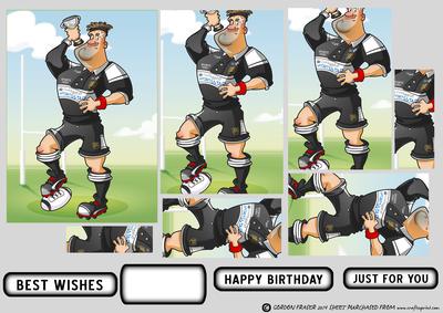 Rugby Dude: Black and White Pyramid
