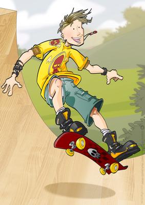 Skater Dude Yellow A4