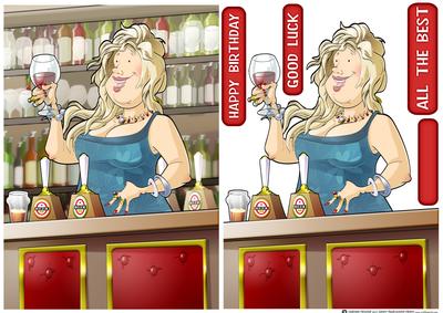 Barmaid Dudess (blonde Hair)