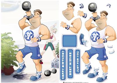 Get Fit Dude (blue)