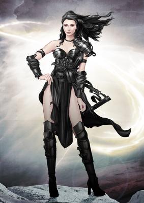 Gina Warrior Princess (black) A4
