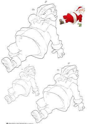 Tired Santa Digi Print