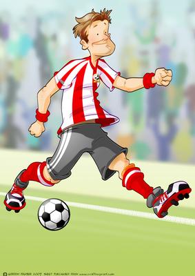 Football Dude Red A4.