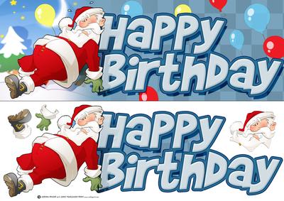 Christmas Birthday (blue)