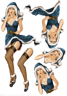 Eva Grace Winter Wonderland (blue/blonde Hair) Decoupage