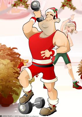 Get Fit Dude Christmas A4