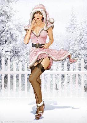 1950's Eva Grace Winter Wonderland (pink) A4
