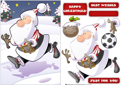 Football Santa Dude (red and White Stripes)
