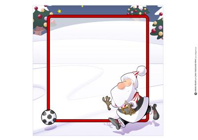 Football Santa Dude (red and White Stripes) 8x8 Insert