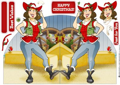 Christmas Line Dancer Lady Shaped