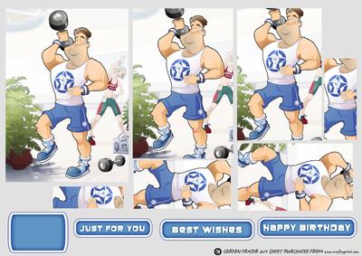 Get Fit Dude (blue) Pyramid