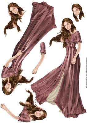 Lady Guinevere Decoupage Sheet (pink)