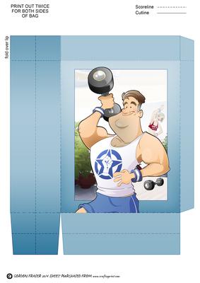 Get Fit Dude (blue) Mini Gift Bag