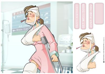 Get Well Soon Dudess Ii Quick Card
