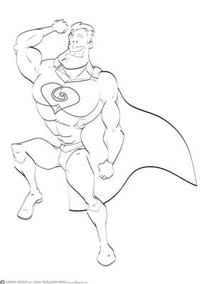 Valentine Hero Dude Digital Stamp