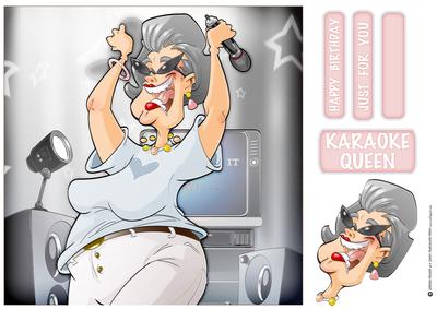 Karaoke Queen Dudess Cloud 8x8 Quick Card