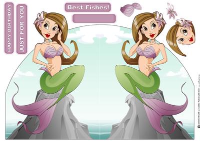 Brown Hair Mermaid Dudess Shaped