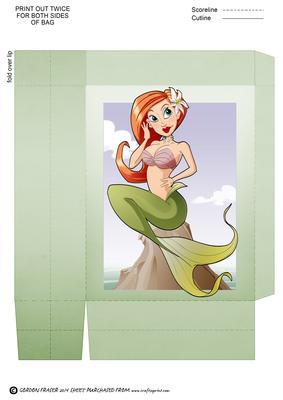 Redhead Mermaid Dudess Gift Bag