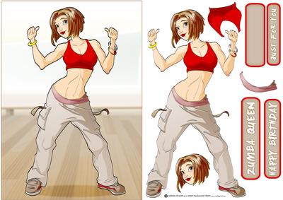 Fitness Dancer Dudess Brown Hair