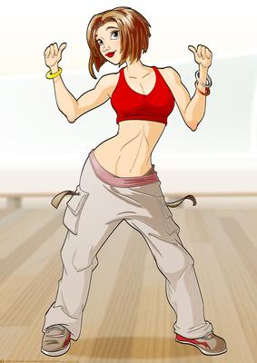 Fitness Dancer Dudess Brown Hair A4