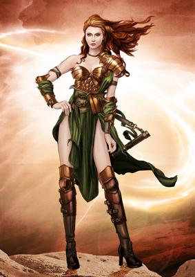 Gina Warrior Princess (green) A4
