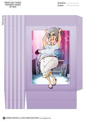 Karaoke Queen Dudess Grey Hair Gift Bag