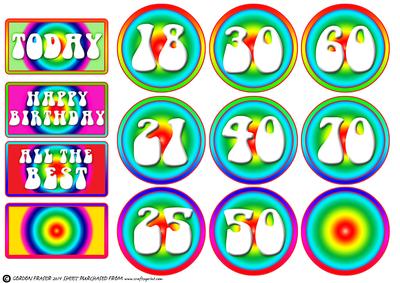 Hippy Ages Embellishment Sheet