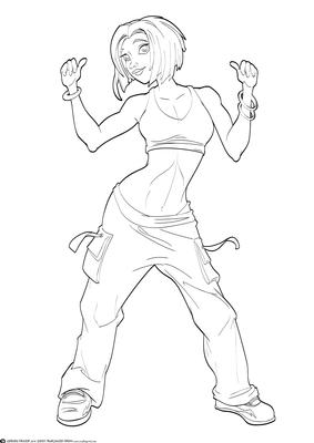 Fitness Dancer Dudess Digital Stamp