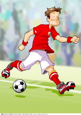Football Dude Basic Red and White A4.