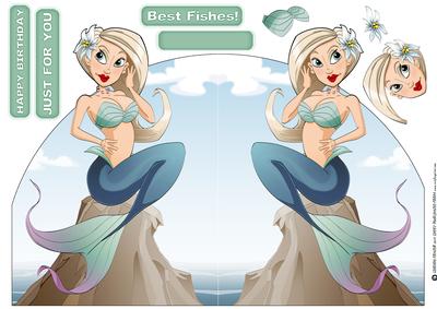 Blonde Hair Mermaid Dudess Shaped